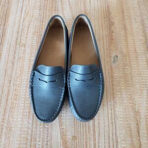 M. Gemi Black Leather Loafers
